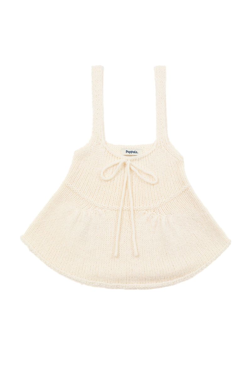 POPPALS（ポップパルズ）の「Ribbon Knit Bustier [Ivory]（Tops）」