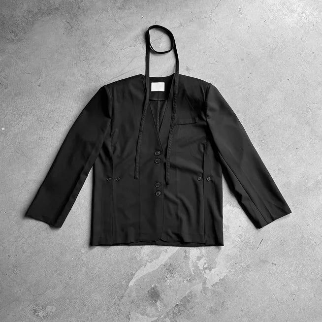 Bio Collarless Maxi Jacket