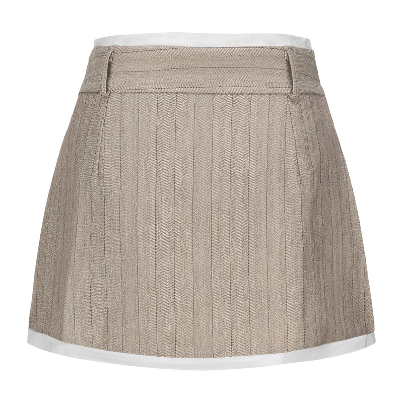 Modern Layered Stripe Skirt