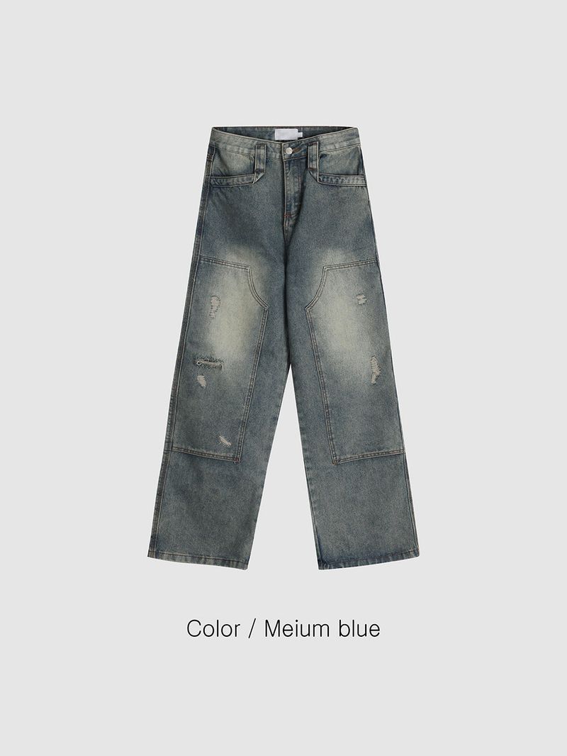 Double carpenter denim pants