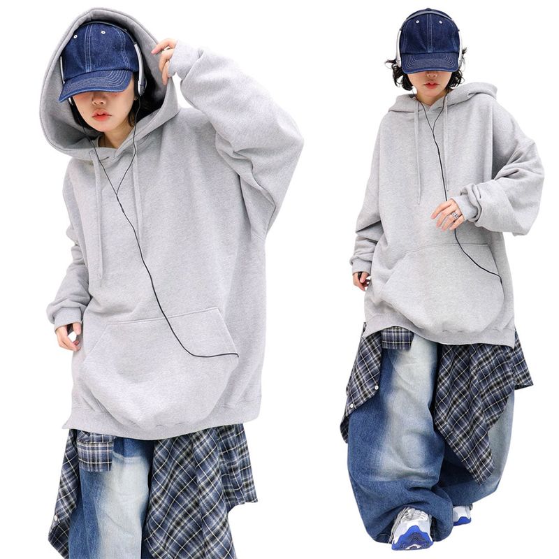 Real over-fit side incision hoodie 