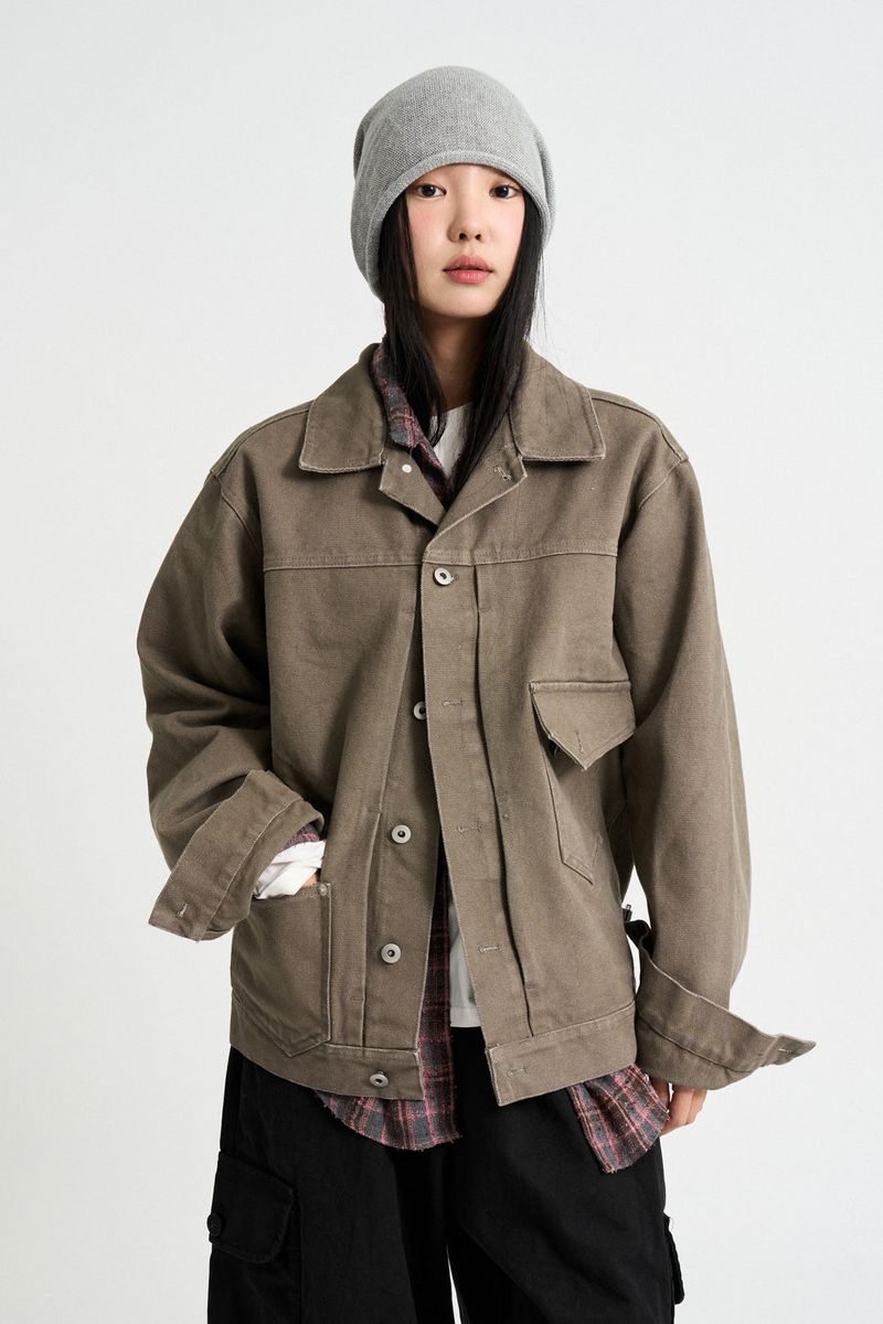 Raucohouse(ラウコハウス)の「Lowell cotton trucker jacket(Jackets/Outerwear)」