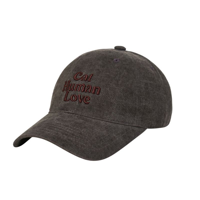 Human & Cat（ヒューマン＆キャット）の「CAT HUMAN LOVE PIGMENT BALL CAP_BROWN（Hats）」