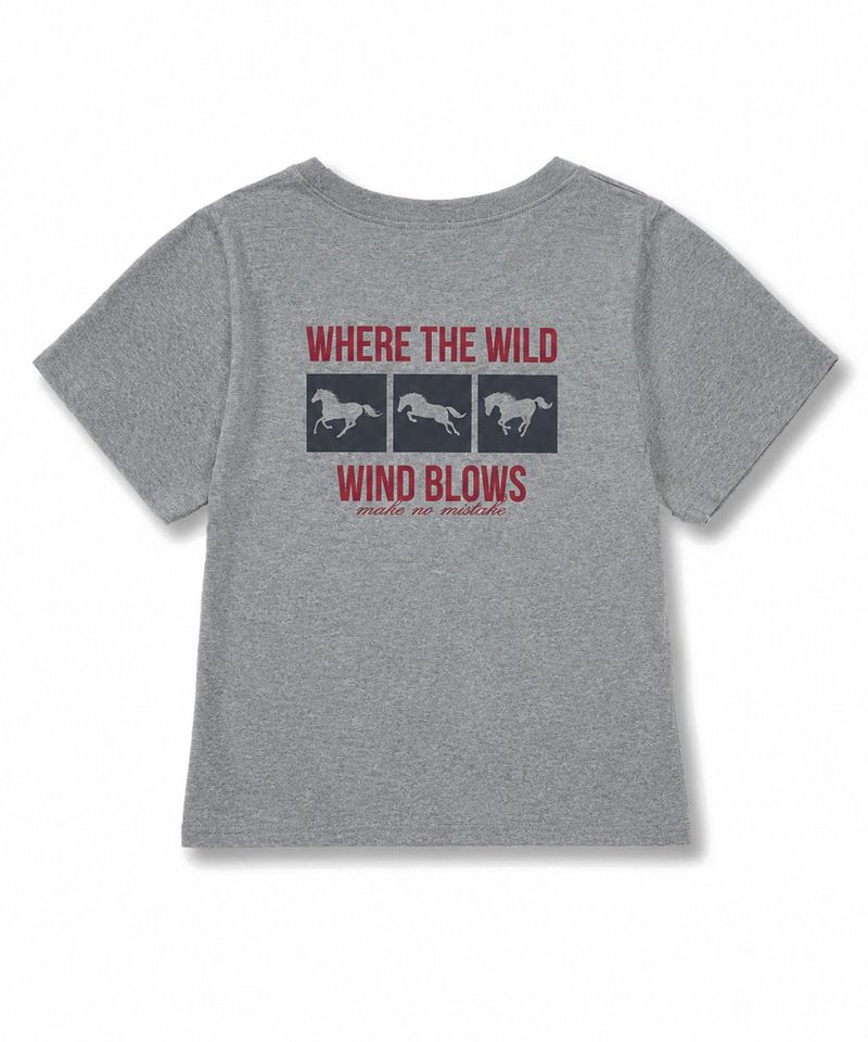 horse box cropped T-shirt - Gray