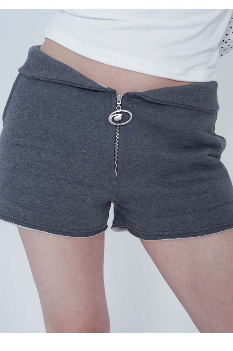 LOGO 2WAY SHORT PANTS_CHACOAL (fleece.ver)
