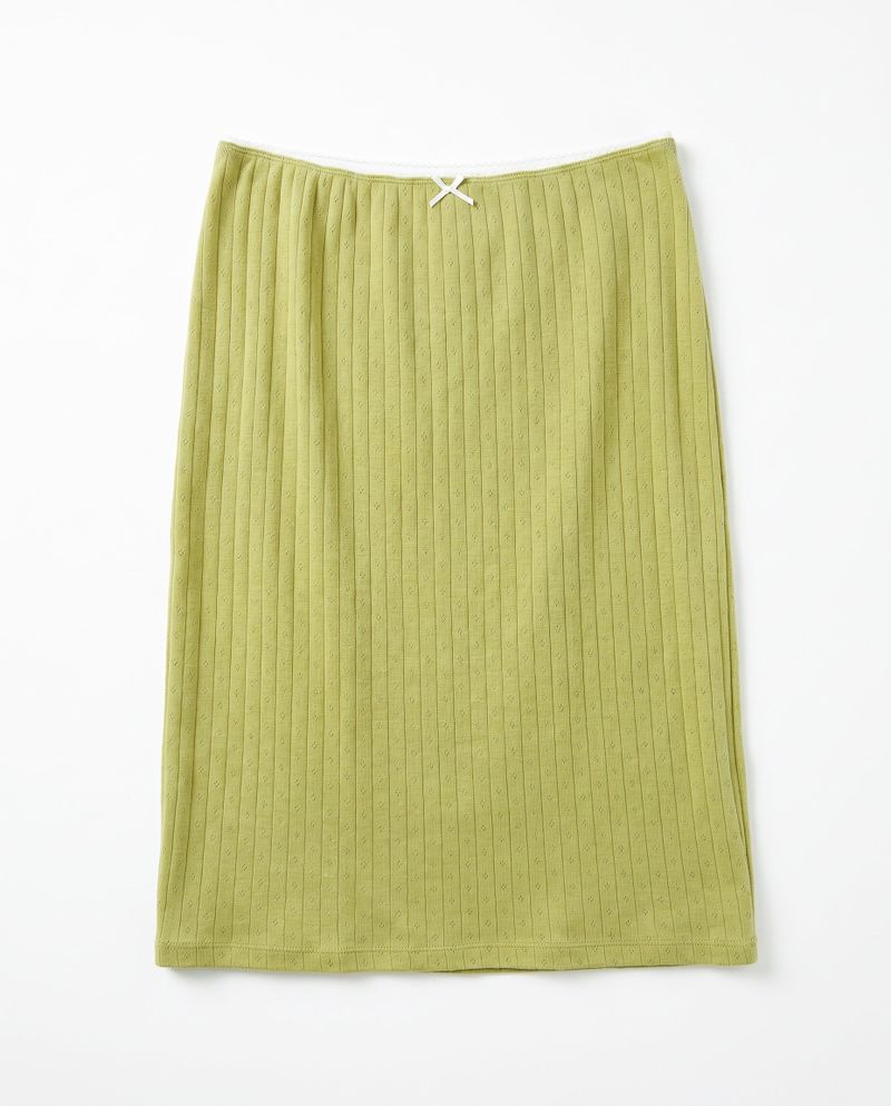  RIB RIBBON MIDI SKIRT