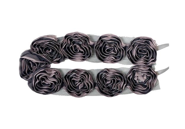 Robon Satin Rose Ribbon Belt