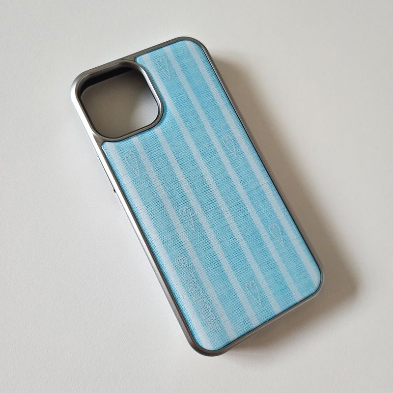 Blue Stripe Heart Phone Case (SV_Epoxy)