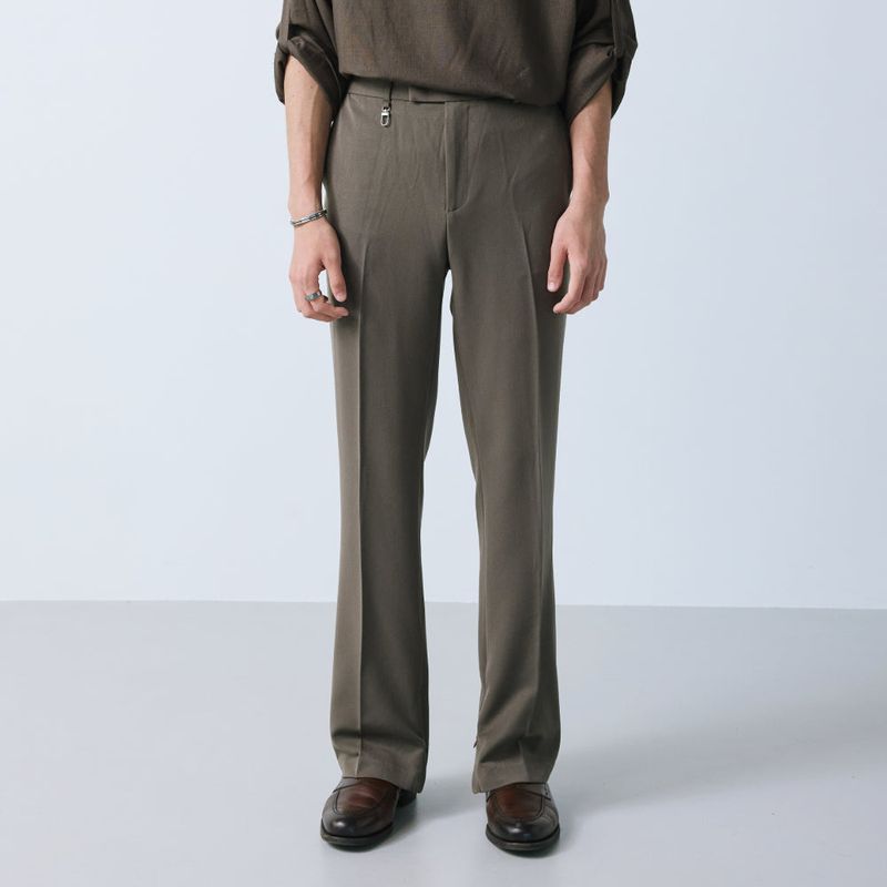 2way hidden extend bootcut slacks brown