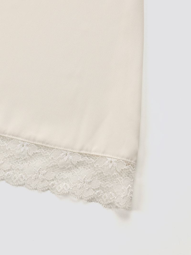 Silky Lace Bustier Dress_Ivory
