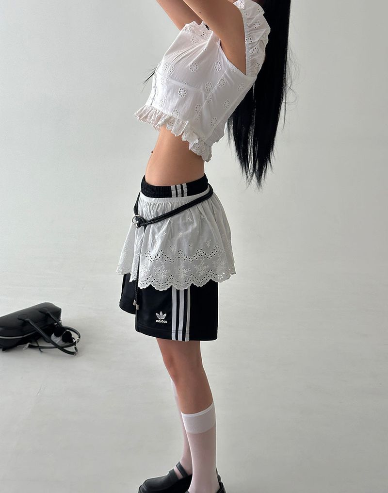 Punching Layered Belt Skirt