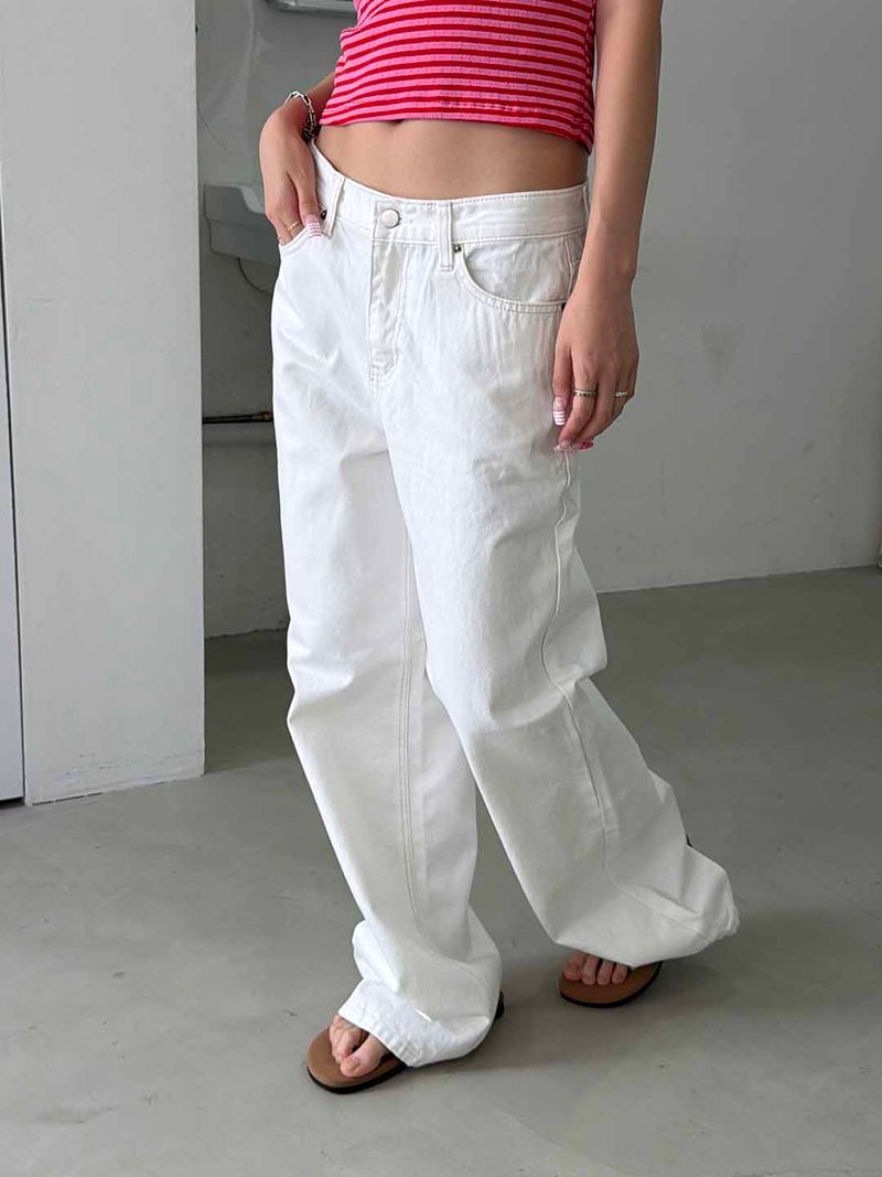 Clean wide cotton pants