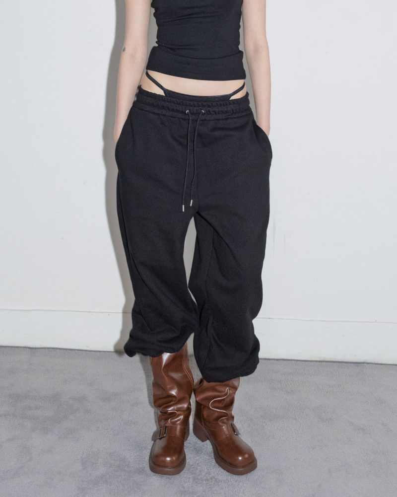 BDM Wide Sweatpants Black