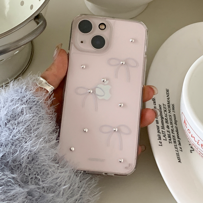 [handmade] mini ribbon dot jelly hard case