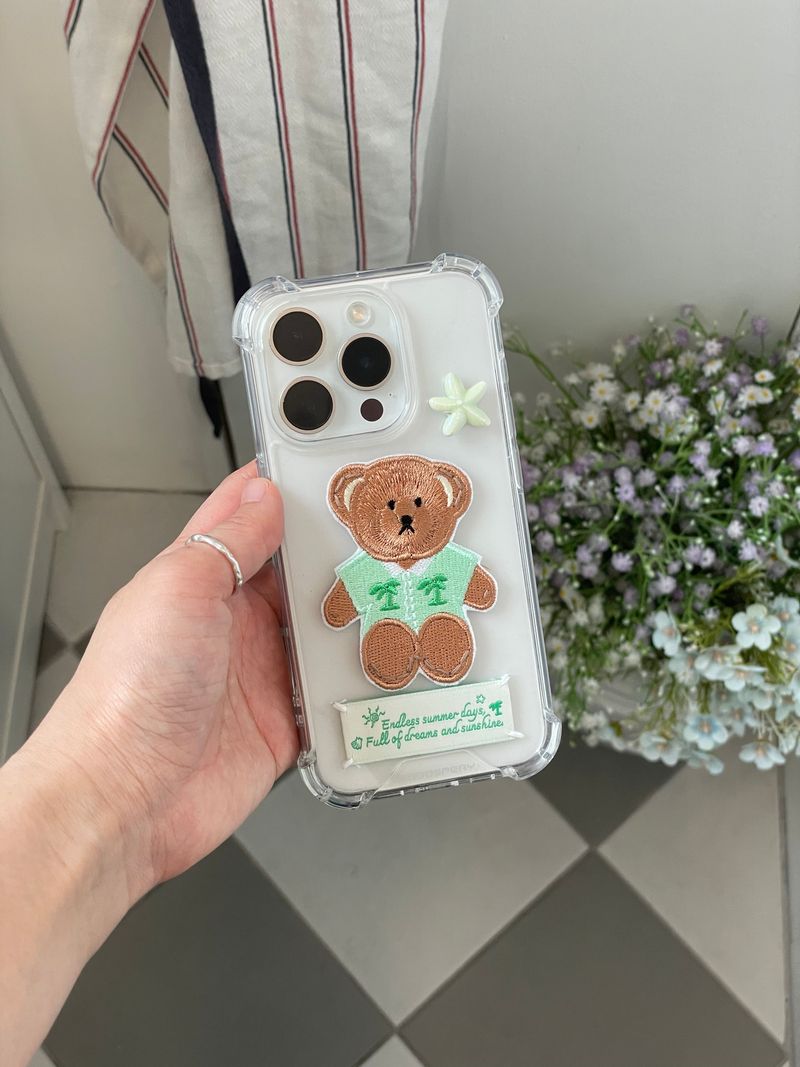 HAWAIIAN TEDDY LABEL PHONECASE (MINT)