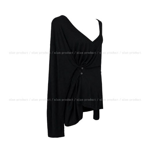 Beats Two-Button Deep V-Neck Long Sleeve