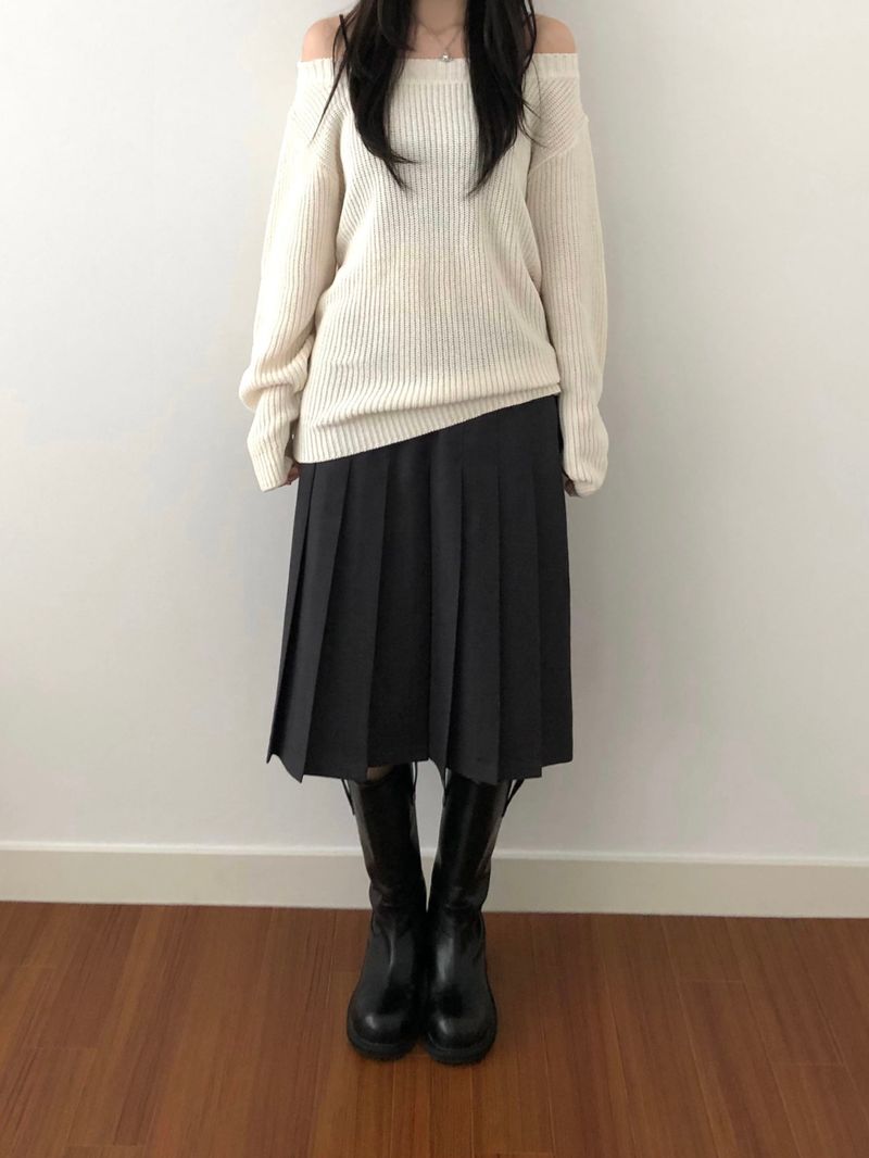 ネフオフショルダーニットウェア (3color)