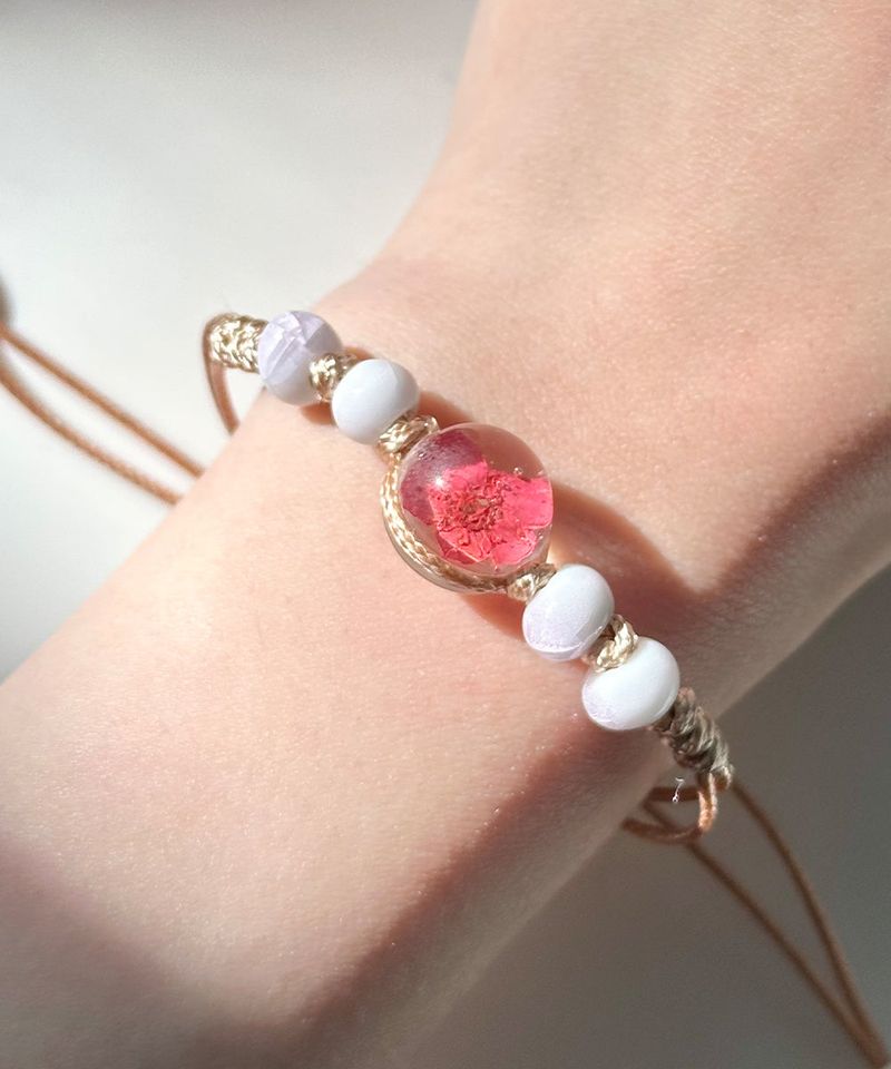 red flower bracelet