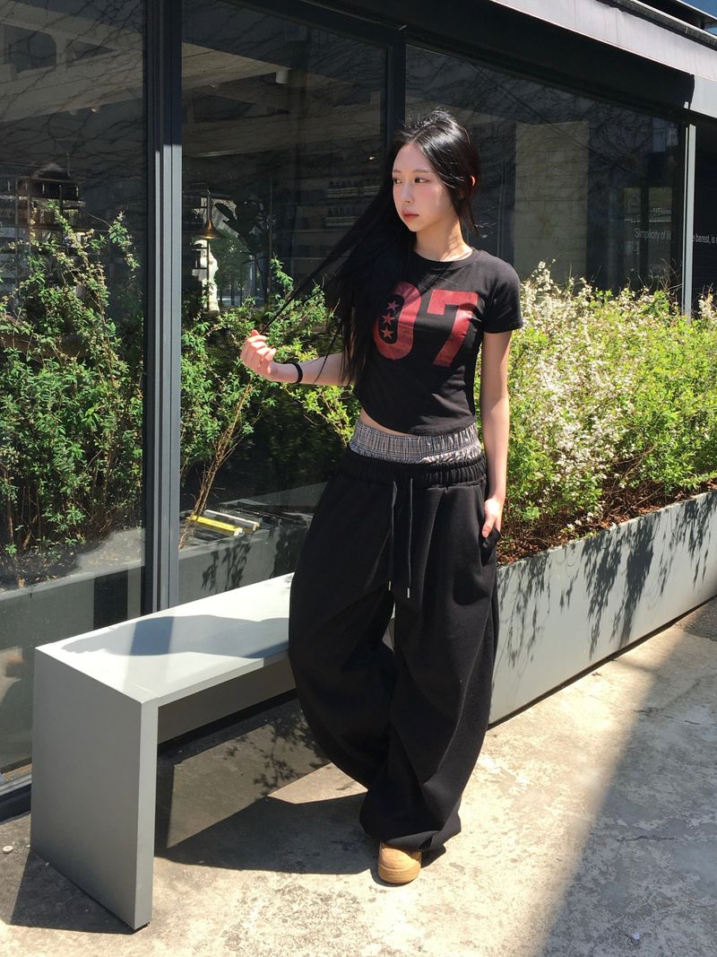 Dio Check Sagging Sweatpants (2c)