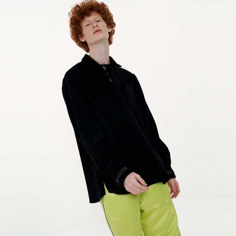 Melting Button Shirt [Black]