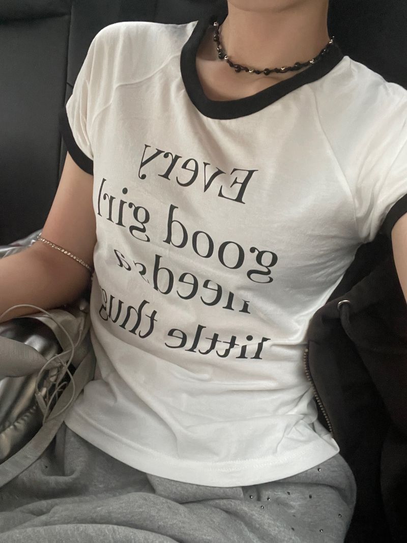 (3 colors) Thug Girl Ringer T