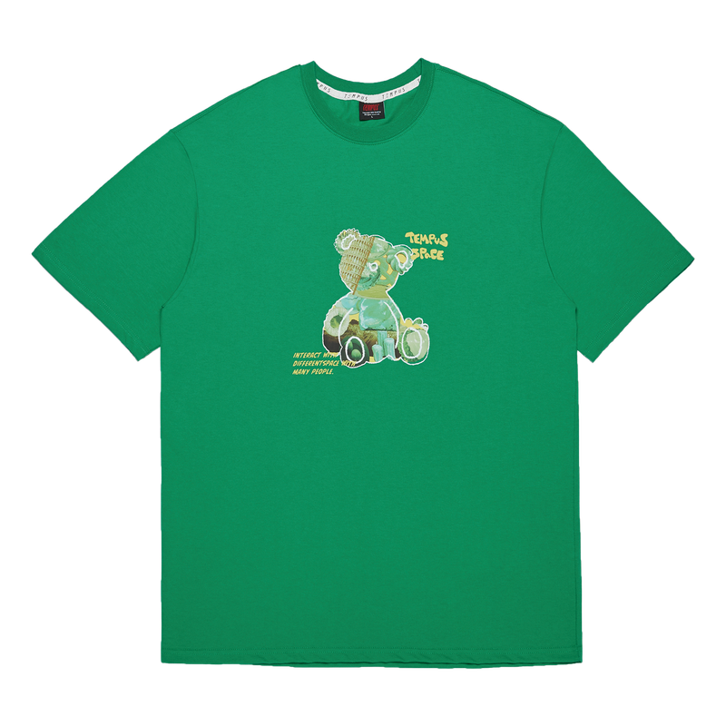 TEMPUSSTUDIO（テンプススタジオ）の「SPACE BEAR BIG LOGO T-SHIRTS [GREEN]（Tops）」