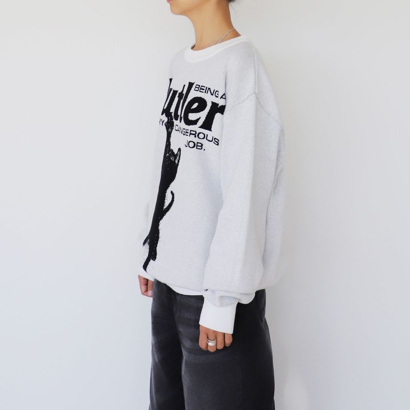 CAT BUTLER Knit Sweater (WHITE)