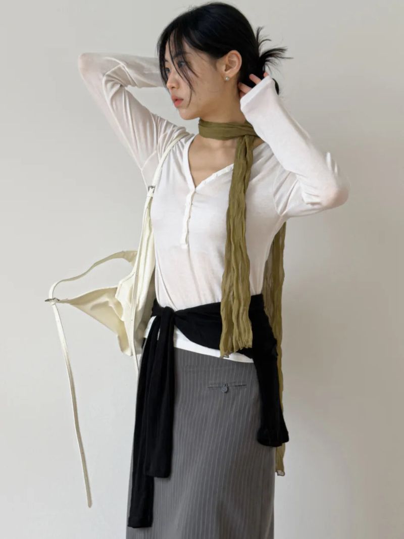Low Nylon String Loose Fit Jacket