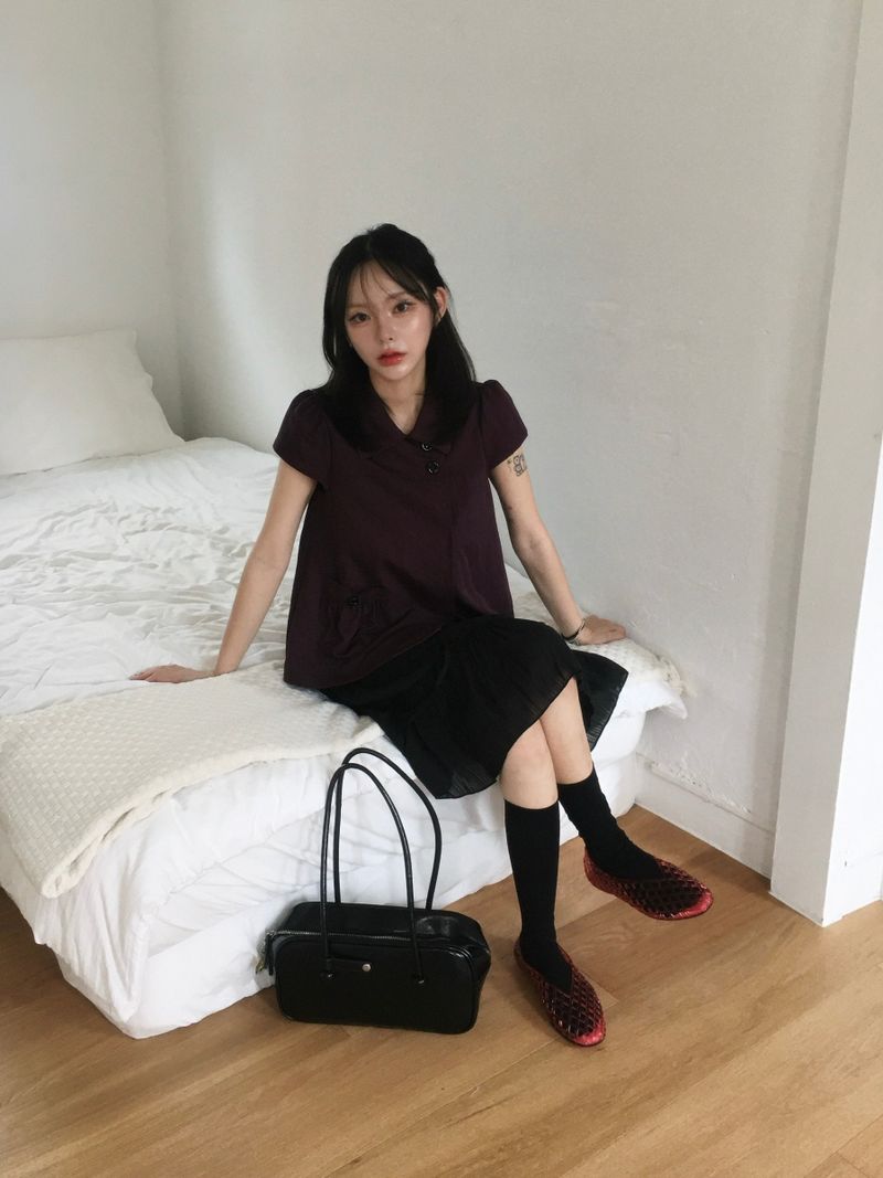 Mesh jelly cushion flat shoes (5c)