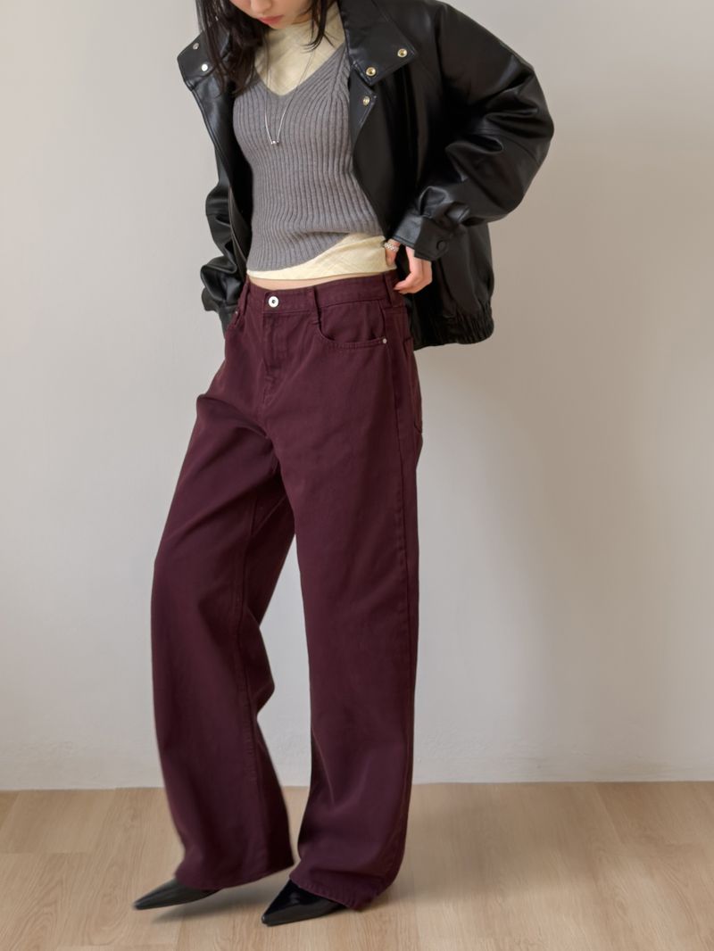 602 Dyed Cotton Wide Pants