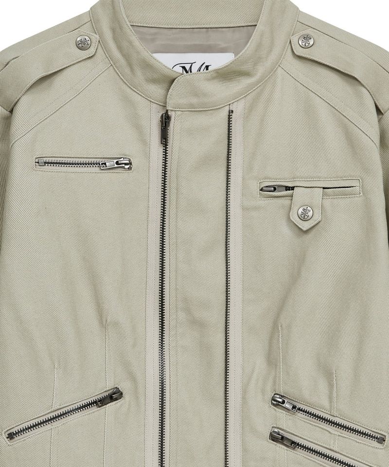 2 zip jacket (beige)