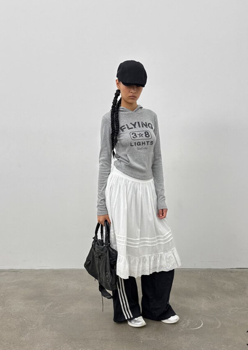 [MADE] Whisley Cotton Flare Midi Skirt