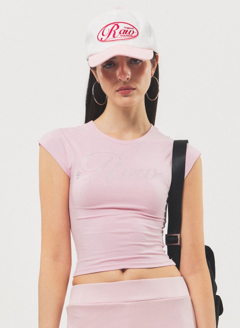 RAWmantics（ローマンティックス）の「ロゴ ツートーン フラット バイザーキャップ Pink（帽子）」