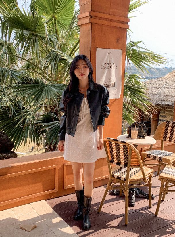 IF Spring Leather Jacket (3color)