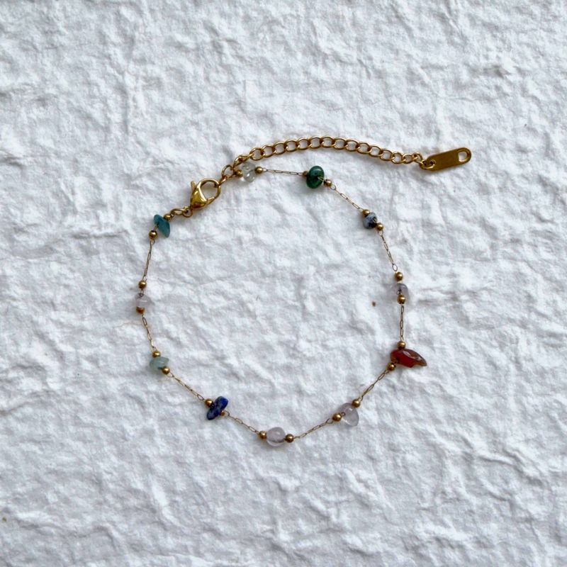 Raw Stone Chain Bracelet