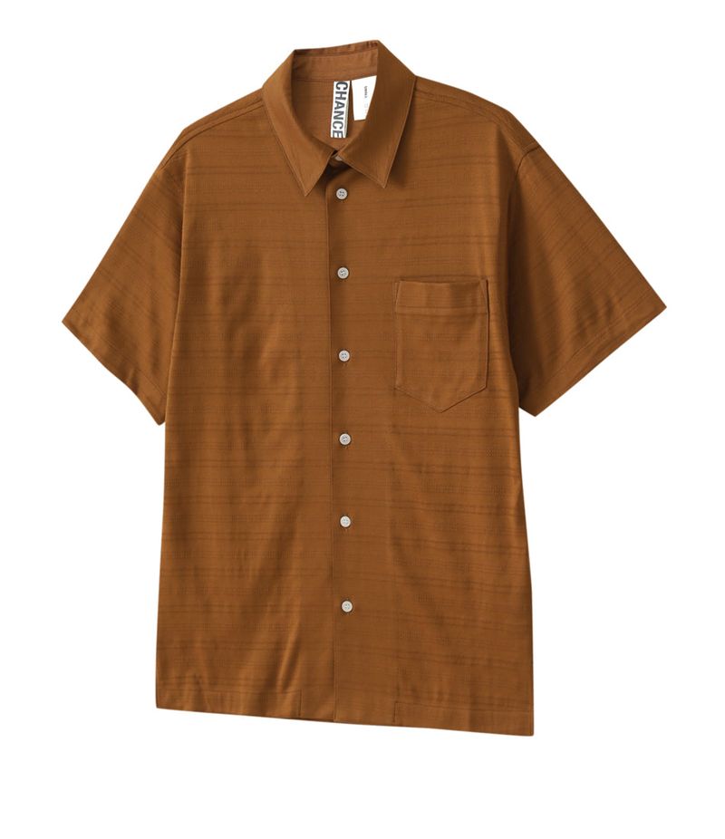 BROWN SHORT-SLEEVE SHIRT
