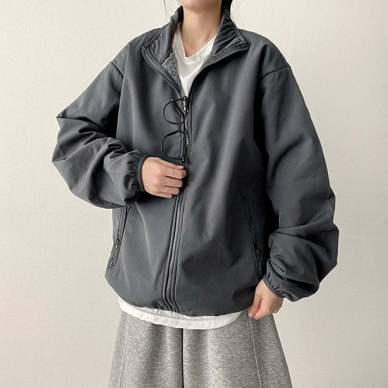 Libby High Neck Zip-Up Jumper