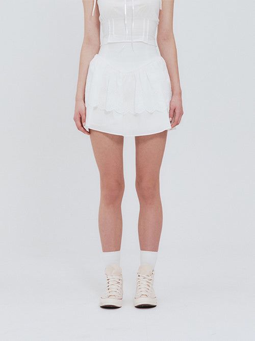 Not your rose（ノットユアローズ）の「Irene skirt (Ivory)（Skirts）」