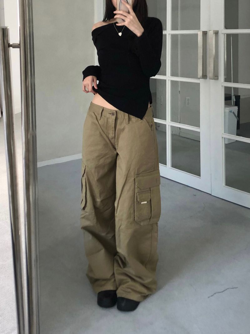 Work low-rise cargo pants (2 colors)
