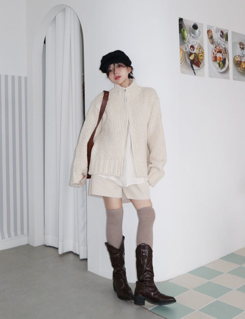 Boehm Boksarthy high neck two-way cardigan (outer)