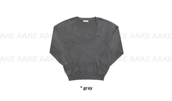 DEEP V-NECK OVER KNIT