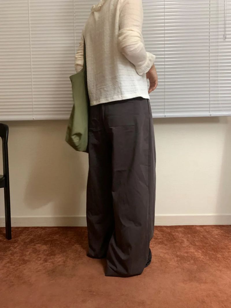 Belted cotton pants