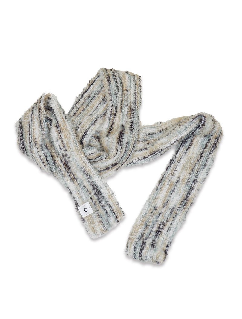 O Logo Fluffy Muffler / Ivory Multy