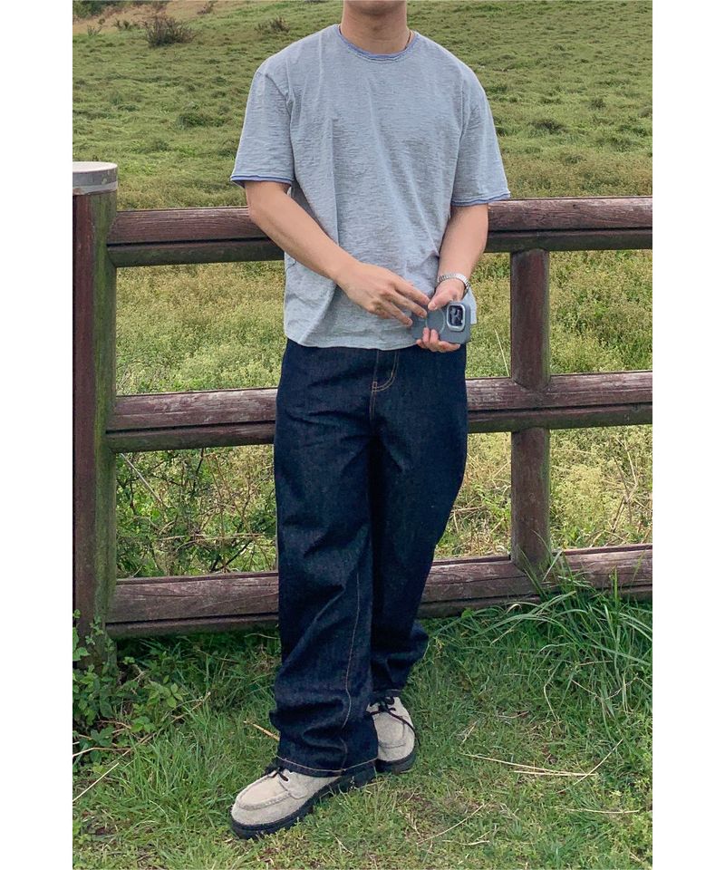 sobaq（ソバック）の「Back-banding raw denim pants（Pants）」