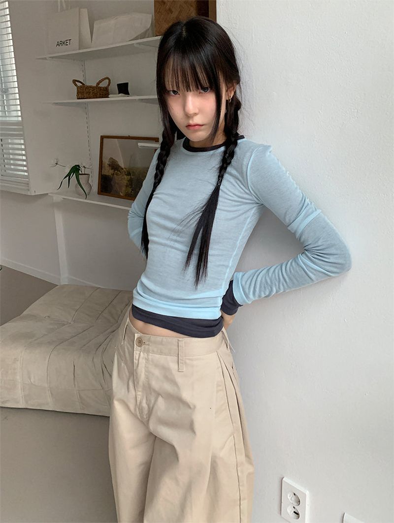 TENCEL LAYERED LONG SLEEVE (11C)