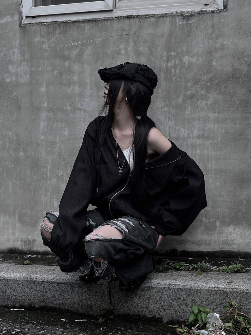 URBAN UNIQUE（アーバンユニーク）の「[unisex] summer cool see-through hooded zip-up (2color)（Jackets/Outerwear）」
