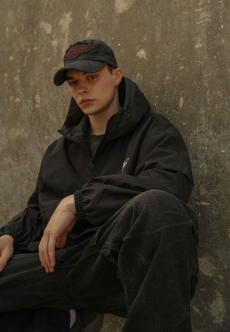 Oversize Pintuck Windbreaker