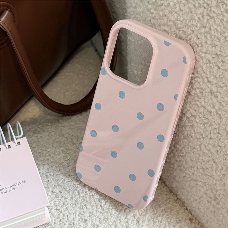 Pastel Tone Dot Pattern Jelly iPhone Case