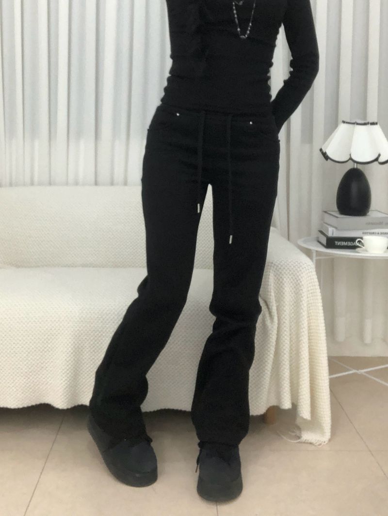 Silver Stud Bootcut Pants