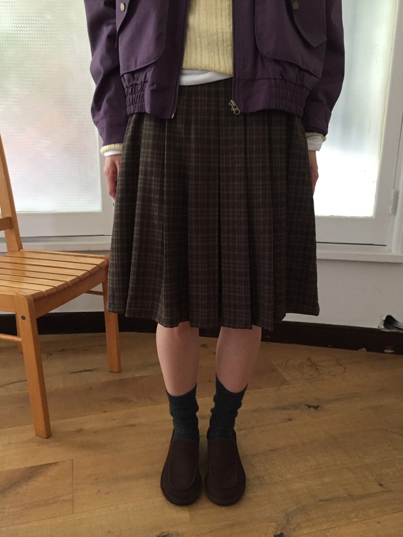YWD PLAID PLEATS SKIRT (3color)